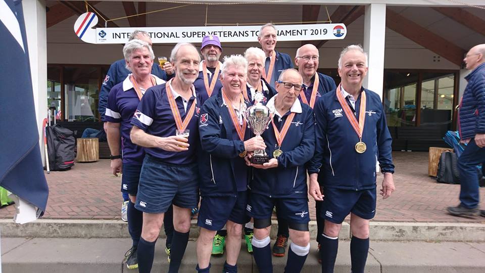 Scottish Thistles Whites wth the 2019 Over 67 Cup at Tilburg