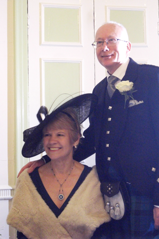 Alan and Christine Bain at their wedding on 21 December 2014