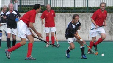 Alex Cathro in action against England Over 60s