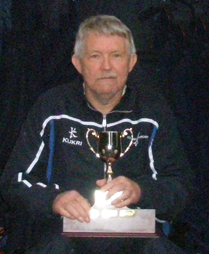 Over 60s Captain Jim Chisholm with Celtic Cup for 2012