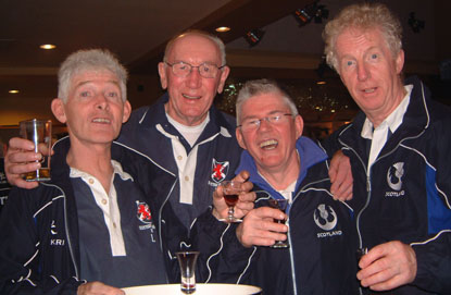 Jim White second from left at Oss in his last tournament before his death in March 2008