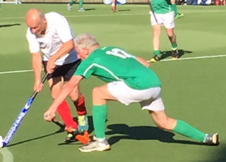 Colin Tucker on the attack against Ireland